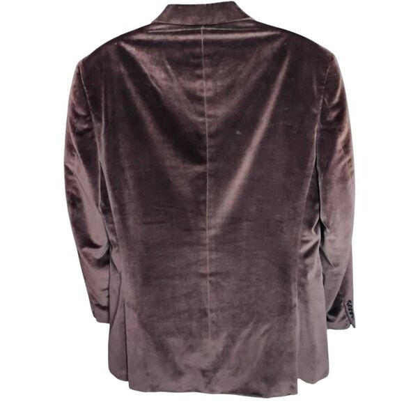 Vintage Perry Ellis Soft Velvet Men's Sport Coat in Chocolate Brown - Picture 6 of 10